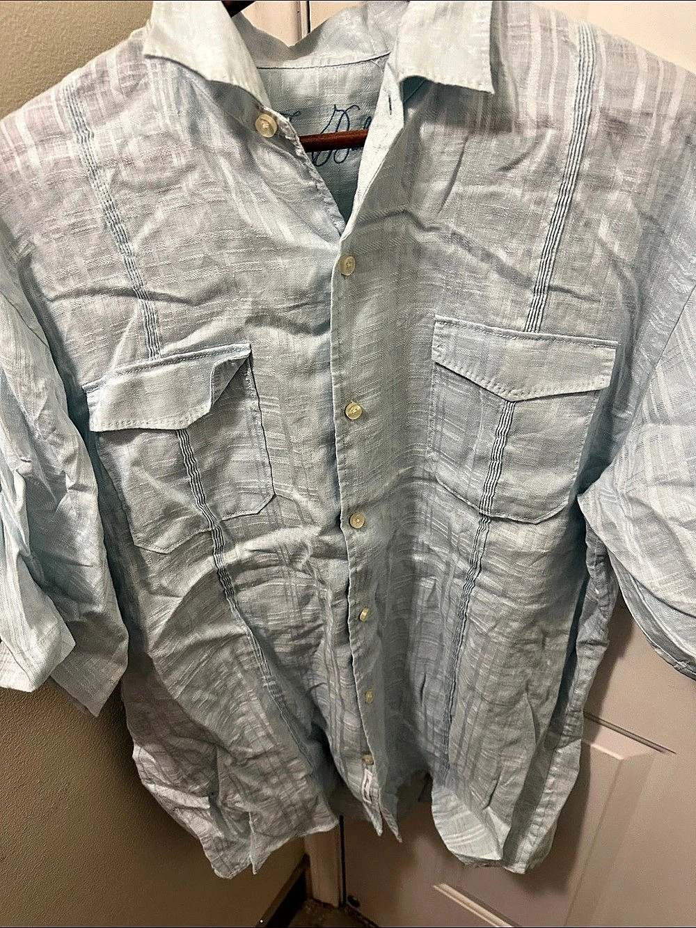Tommy Bahama Linen Button Down Shirt in Blue